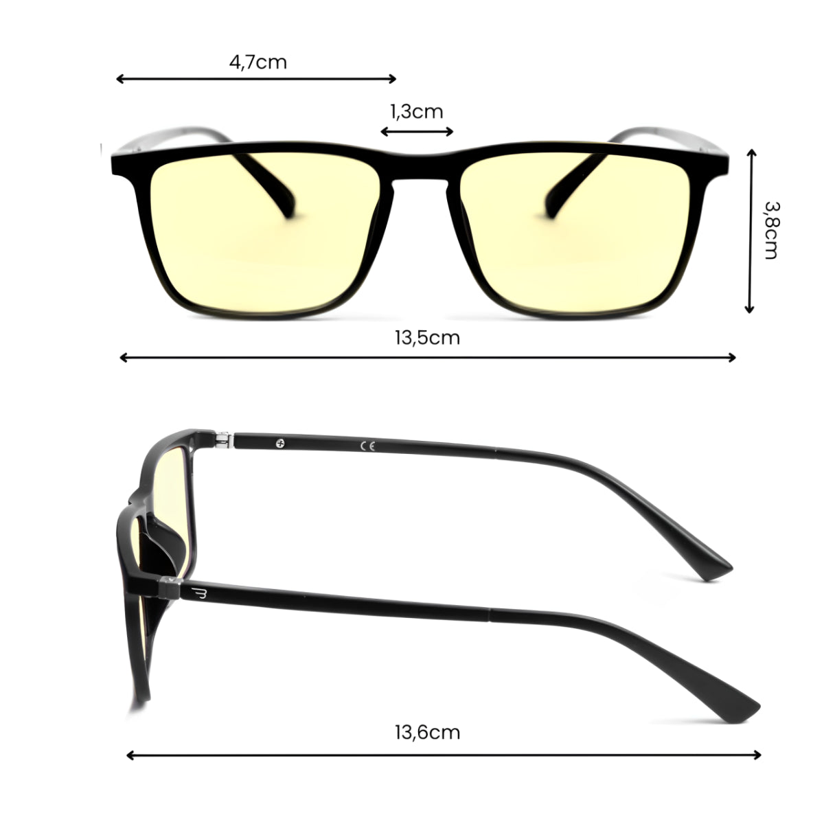 Blue light tester included with Classic Day glasses