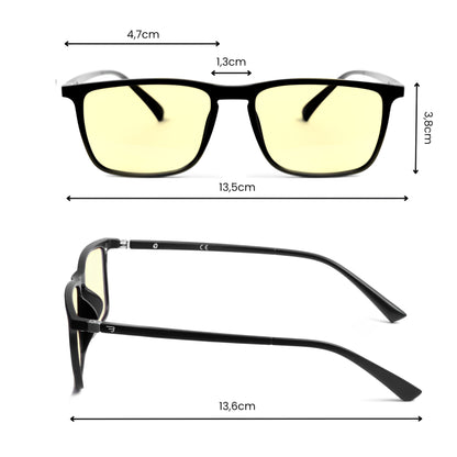 Blue light tester included with Classic Day glasses