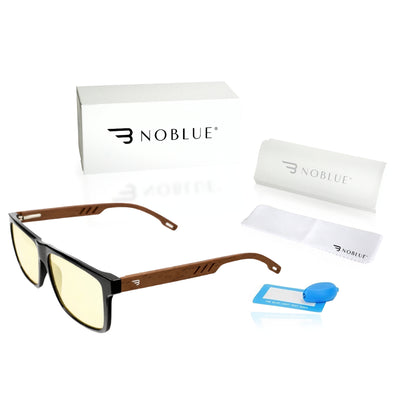 Brown Day daytime blue light glasses, alternate product view 3